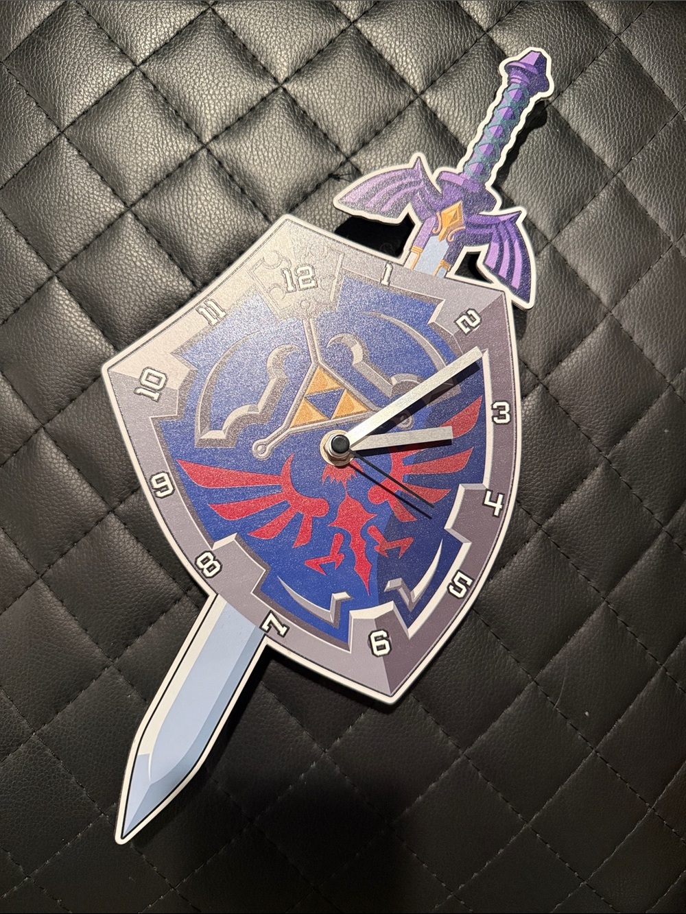 Nintendo Legend of Zelda Hylian Shield & Master Sword Wall Clock